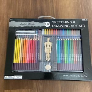 Sketching and Drawing Art Set, Masters Touch, 112 Pieces